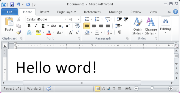Wine without Retina Mode running Word