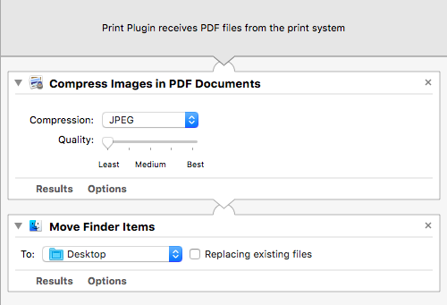 Automator Compress Images in PDF Documents