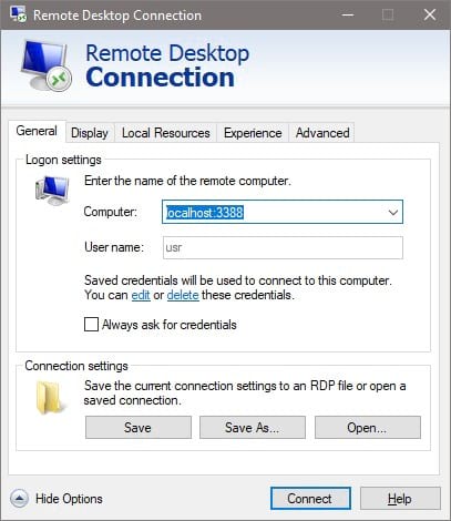 Remote Desktop Connection
