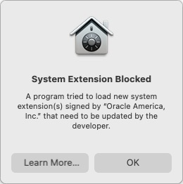 Big Sur VirtualBox Additions System Extension Blocked