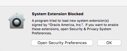 High Sierra VirtualBox Additions System Extension Blocked