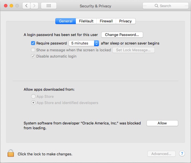 High Sierra VirtualBox Additions Security & Privacy Allow