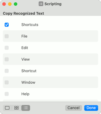 Shortcuts - Copy OCR’ed Text