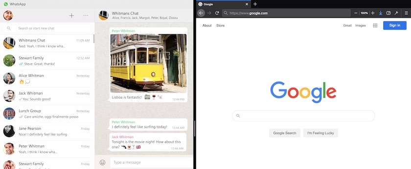 macOS Split View using Firefox in fullscreen mode