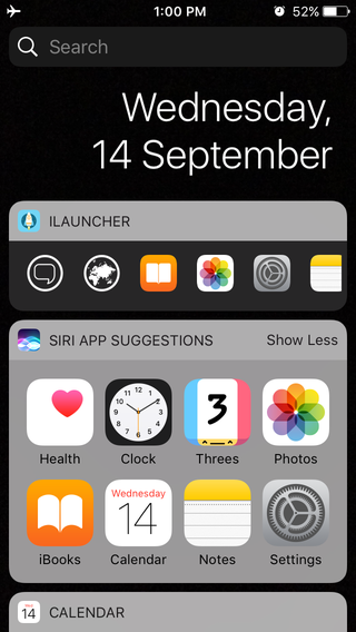 iOS 10 Siri App Suggestions widget