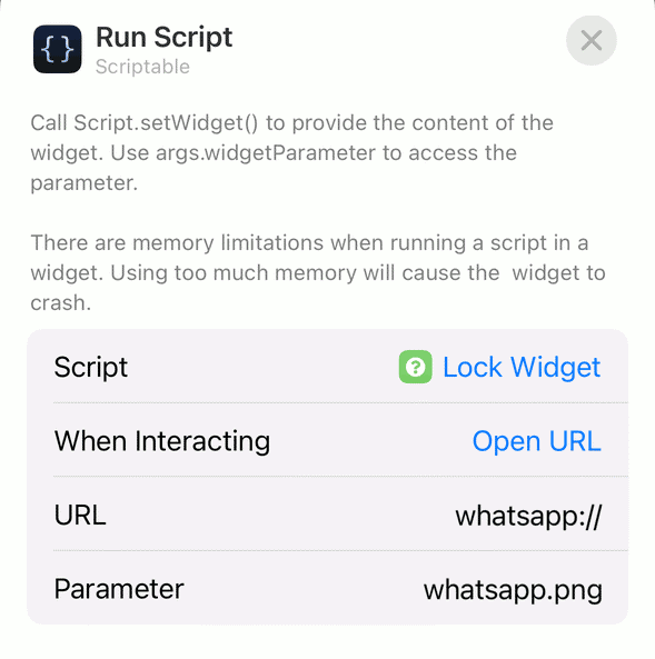 Scriptable Open URL with a Parameter