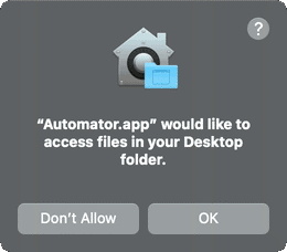 Security: Automator folder access