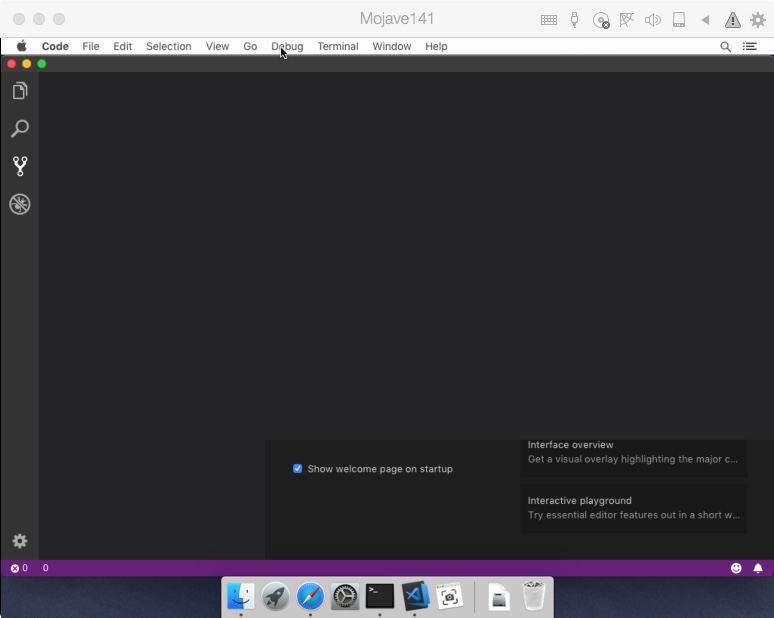 Microsoft Visual Studio Code -an Electron app - with graphics glitch
