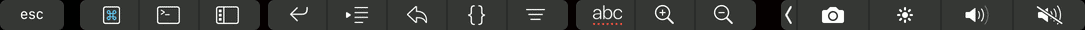 VS Code Touch Bar when Editor has Focus