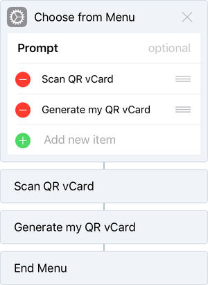 Workflow Choose From Menu