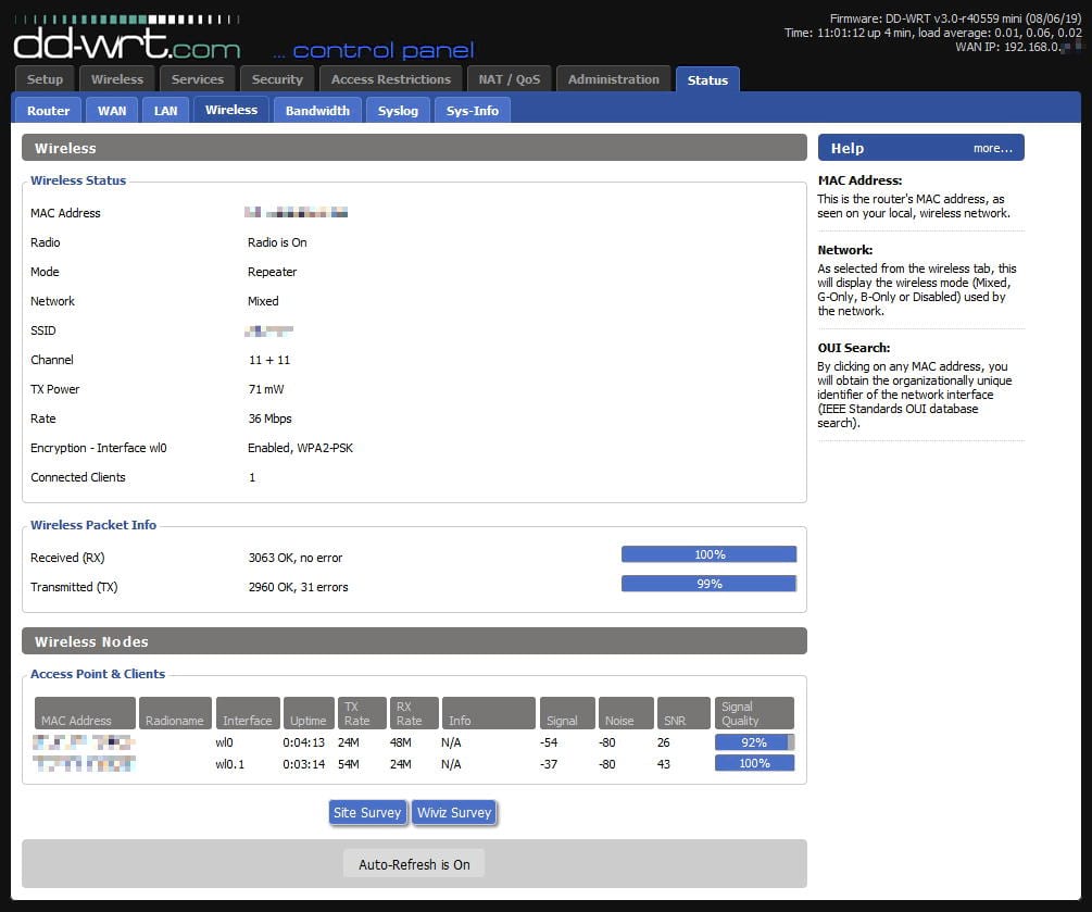 DD-WRT Status - Wireless