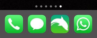 iPhone Dock with Dolphin Browser