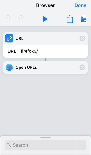 Shortcuts - simple Open URL Scheme
