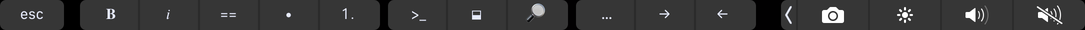 Custom Touchbar Extension for Markdown files