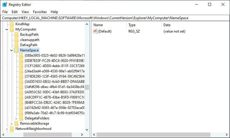 Registry Editor