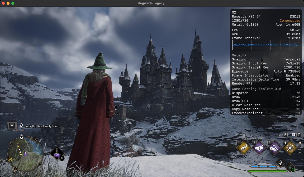 Hogwarts Legacy on CrossOver 26.0