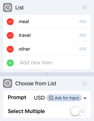 Workflow List and Choose From List Actions