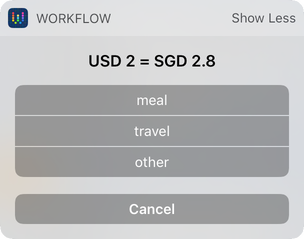 Workflow Widget Categories List