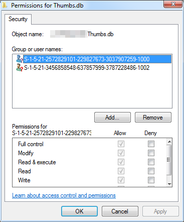 Permissions granted to invalid users