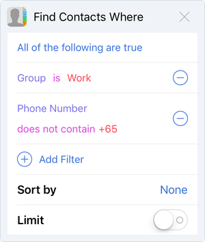 Worfklow Find Contacts Where
